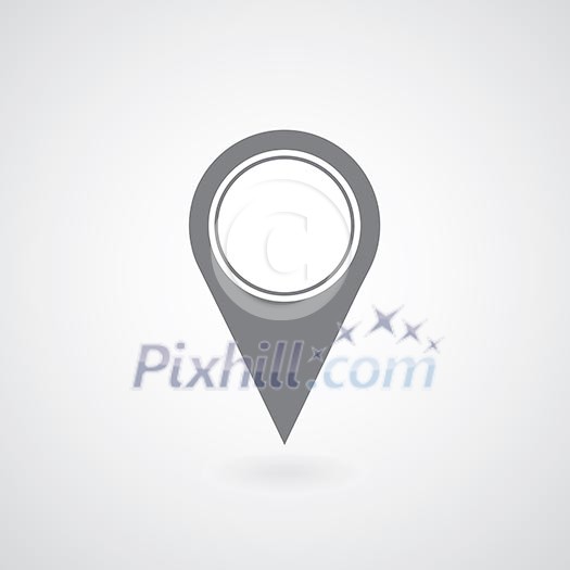  pointer icon gps mark on gray background 