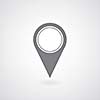  pointer icon gps mark on gray background 