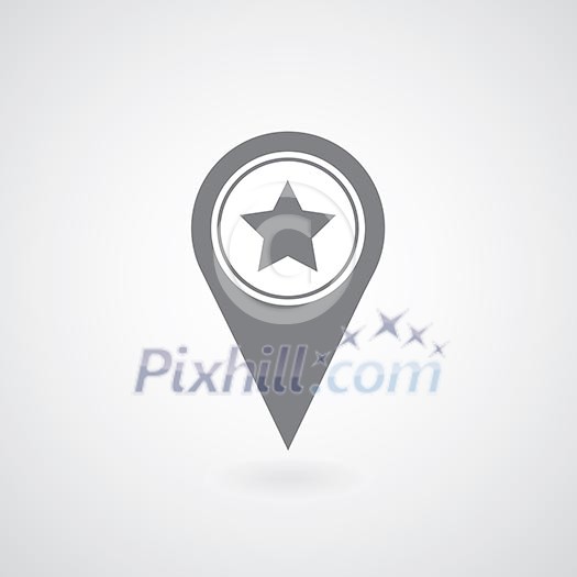 star in pointer on gray background star in pointer on gray background