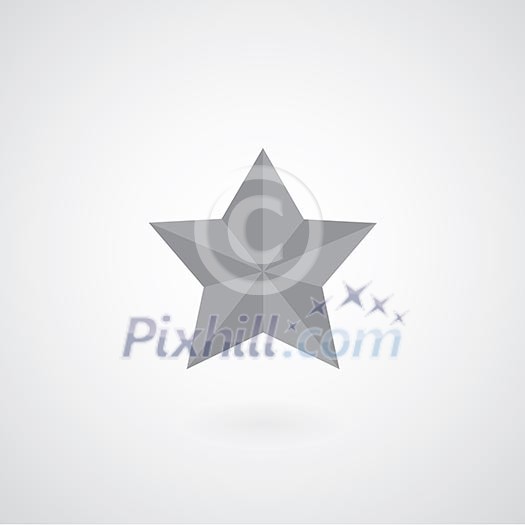 star symbol on gray background star symbol on gray background