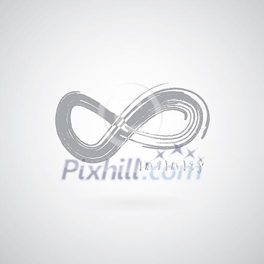 infinity symbol on gray background infinity symbol on gray background