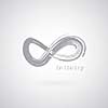 infinity symbol on gray background 