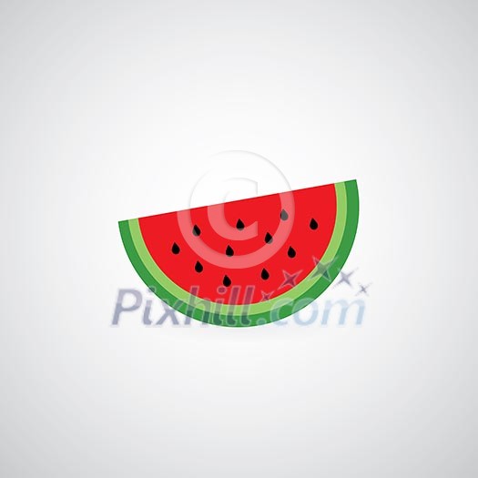watermelon vector cartoon on gray background watermelon vector cartoon on gray background