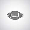 american football symbol on gray background 