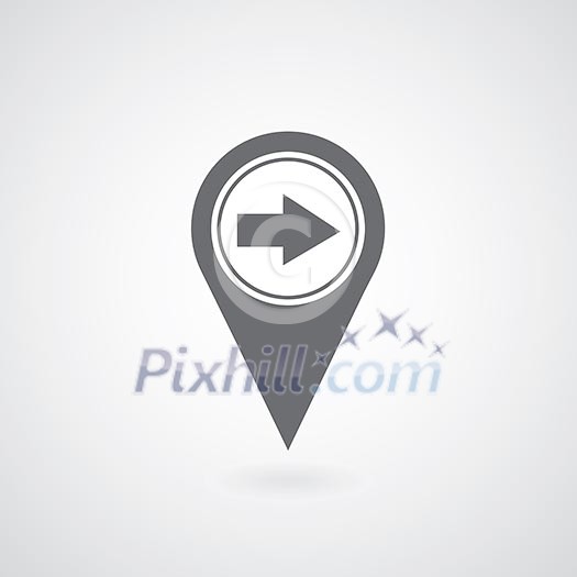 arrow pointer symbol on gray background arrow pointer symbol on gray background