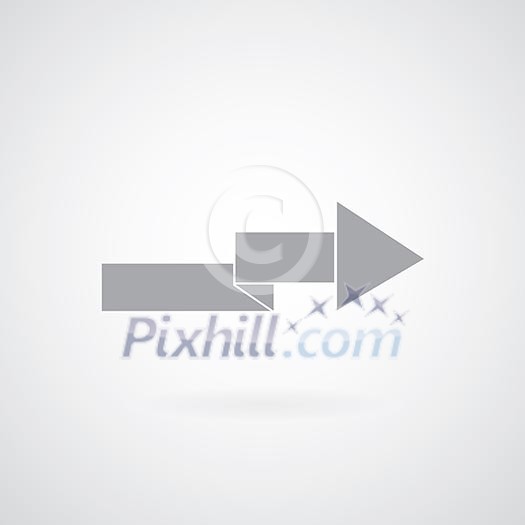 arrow symbol on gray background 