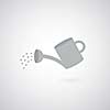 watering can symbol  on gray background 