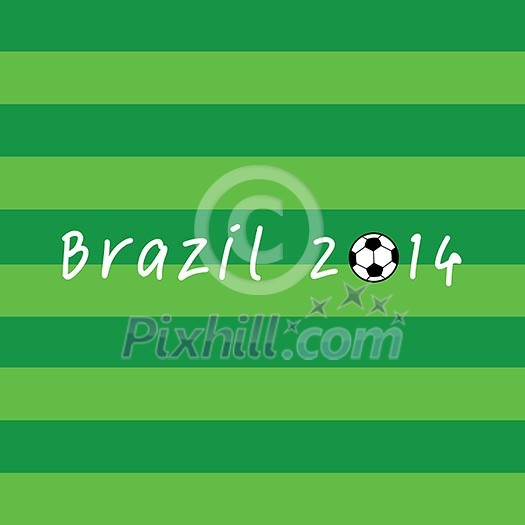 brazil 2014 poster on green background 