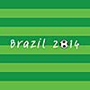 brazil 2014 poster on green background 