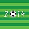 2014 football  poster on green background 