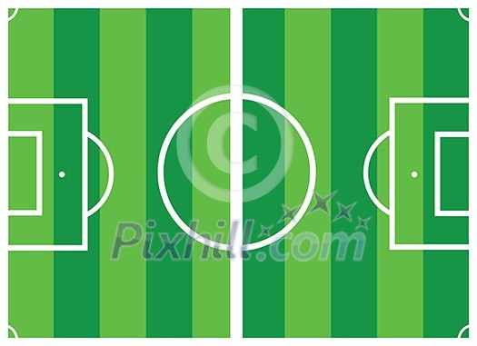 green vector soccer field 