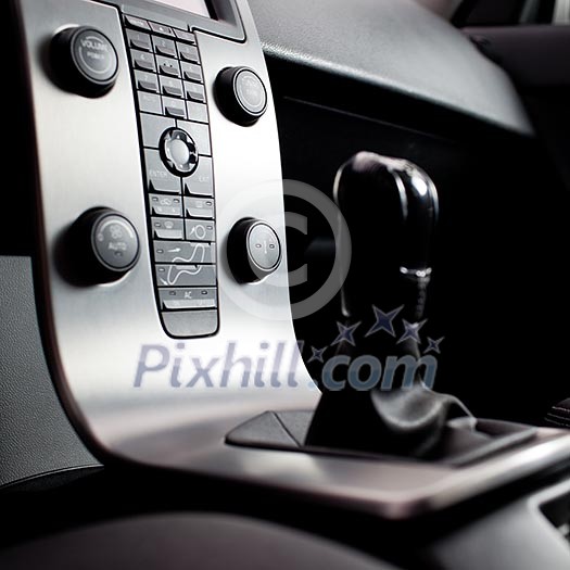 Modern car interior Modern car interior