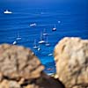 Stock Photo:
Splendid corsica coastal waters with boats