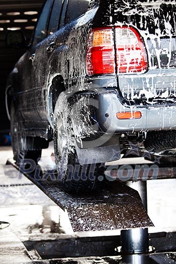 cars in a carwash