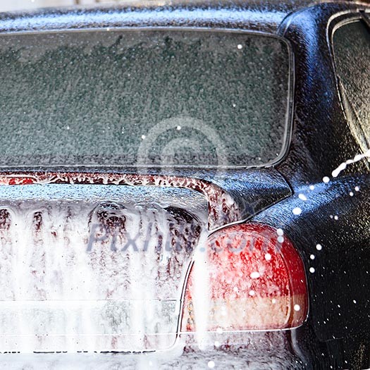 cars in a carwash