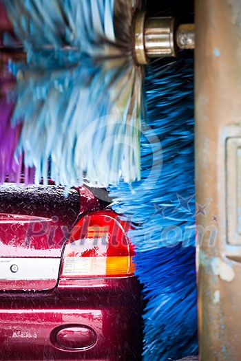 cars in a carwash