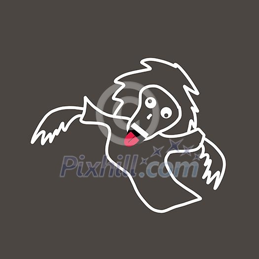Ghost hand drawn cartoon sketch Ghost hand drawn cartoon sketch