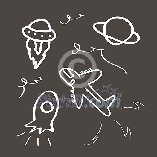 Universe cartoon sketch for use Universe cartoon sketch for use