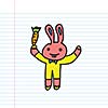 Rabbit hand drawn cartoon sketch