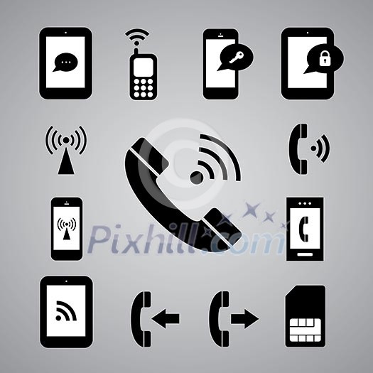 technology symbol on gray background technology symbol on gray background