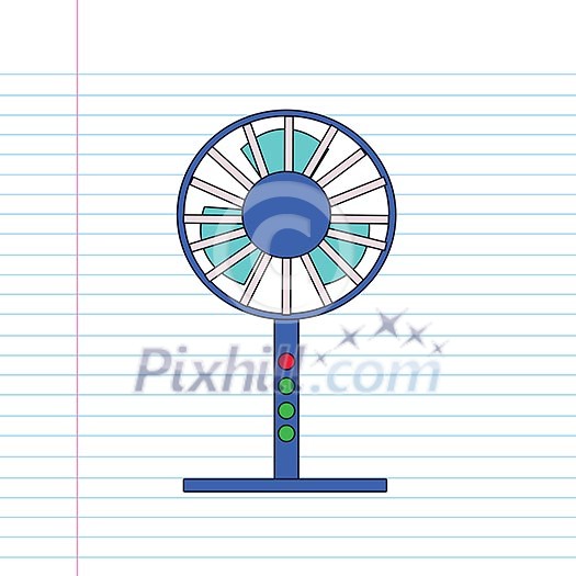 vector hand drawn cartoon of fan vector hand drawn cartoon of fan