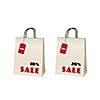 shopping bag with sale on white background