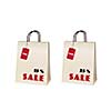 shopping bag with sale on white background