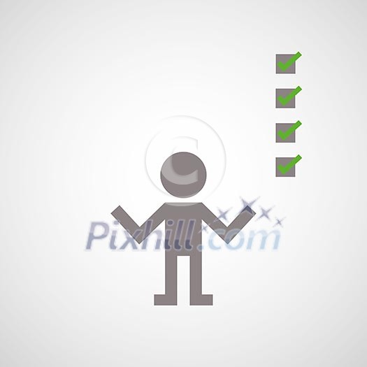 checklist symbol for gray background checklist symbol for gray background