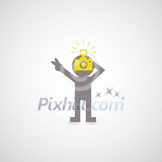 camera symbol on gray background camera symbol on gray background