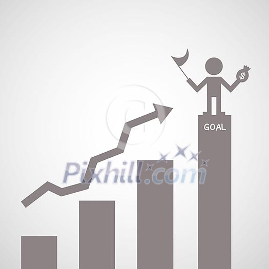 businessman symbol on gray background businessman symbol on gray background