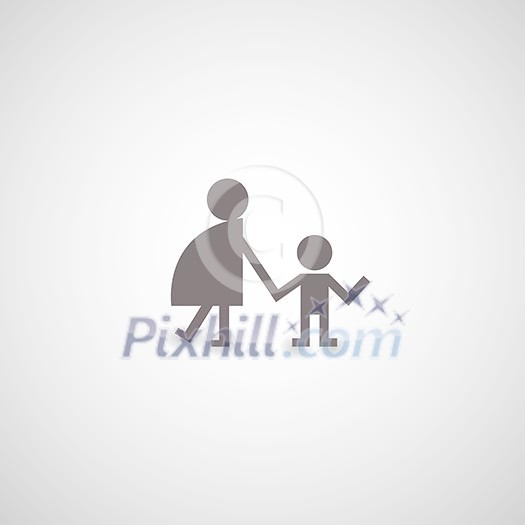 family symbol on gray background family symbol on gray background