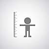 person symbol on gray background