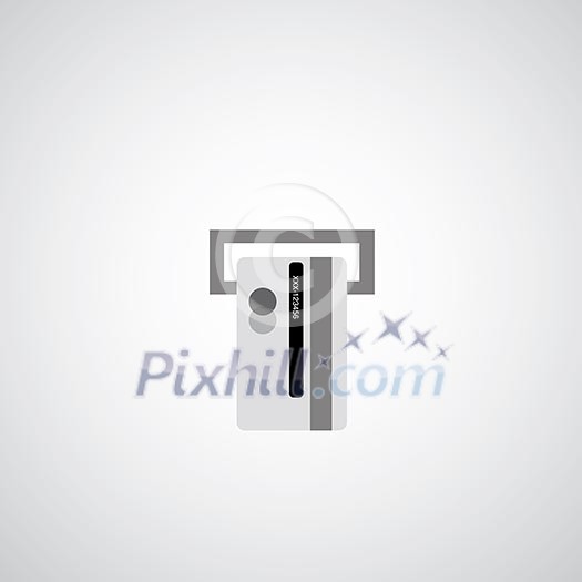 credit card symbol on gray background credit card symbol on gray background