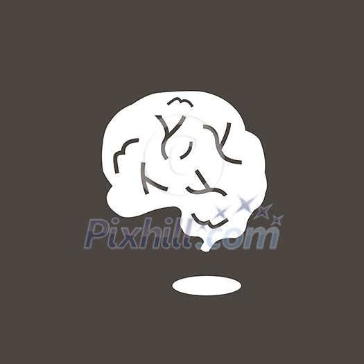 Human brain symbol vector cartoon Human brain symbol vector cartoon