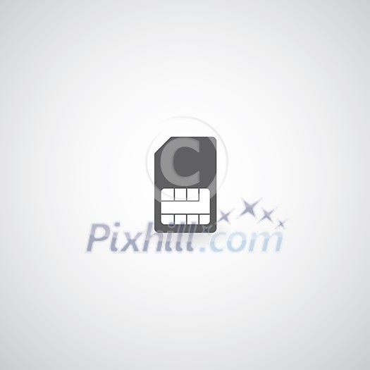 sim card symbol on gray background sim card symbol on gray background