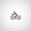 bicycle symbol on gray background