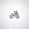 Motorcycle symbol on gray background