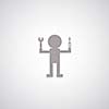 Technician symbol on gray background