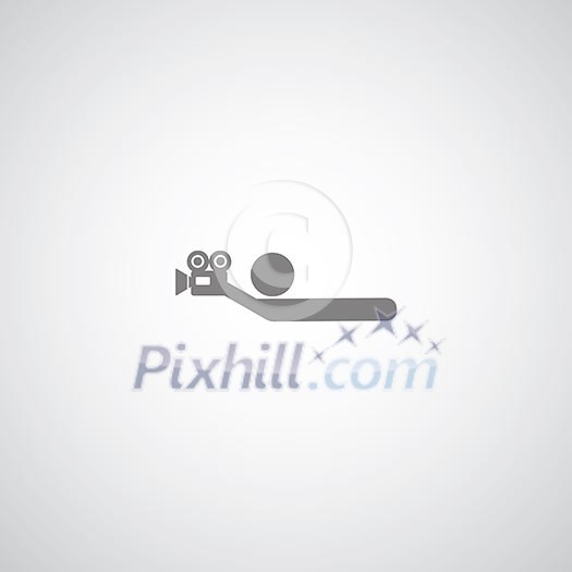 Photographers movie symbol on gray background Photographers movie symbol on gray background