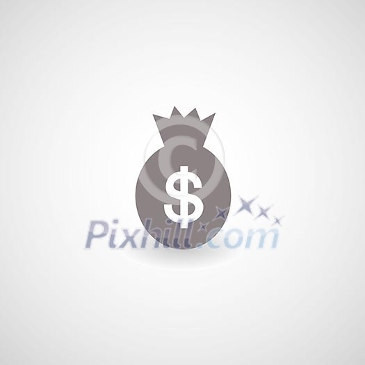 dollar icon symbol on gray background dollar icon symbol on gray background