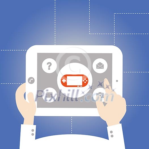 vector cartoon technology style for use vector cartoon technology style for use