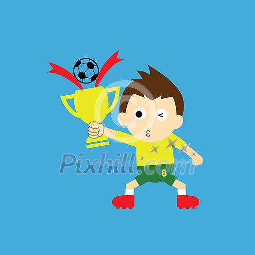 vector cartoon sport champions cup vector cartoon sport champions cup