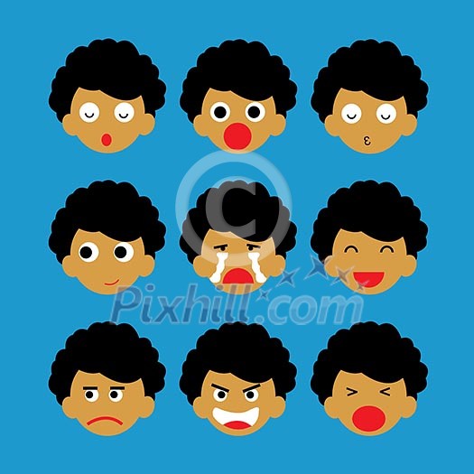 emotion vector cartoon style for use