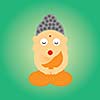 Buddhist monk vector cartoon style for use