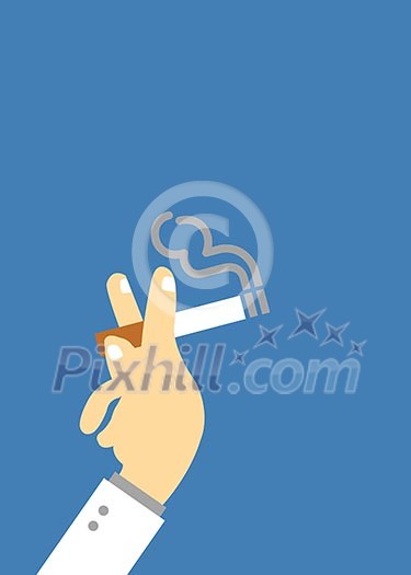 Smoking vector cartoon style for use Smoking vector cartoon style for use