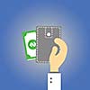 Wallet  money vector cartoon style