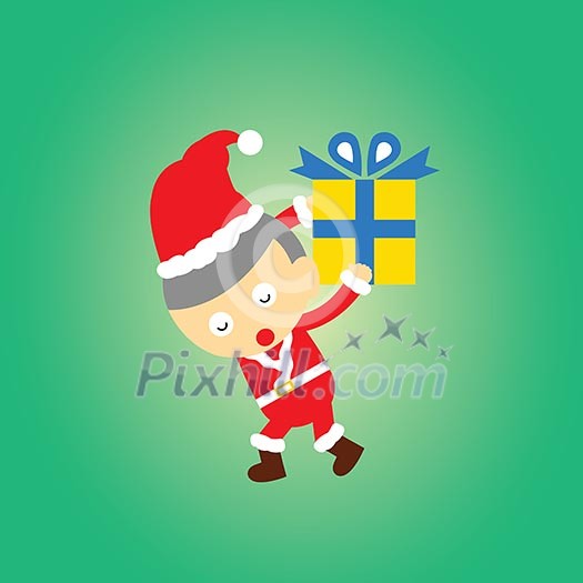 Santa claus vector cartoon style for greeting