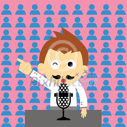 orator vector cartoon style for use orator vector cartoon style for use
