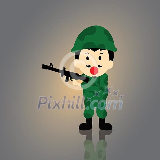 Soldier vector cartoon style for use Soldier vector cartoon style for use