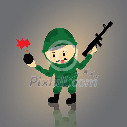 Soldier vector cartoon style for use Soldier vector cartoon style for use